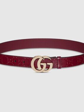 New Gucci Milano Rosso Ancara Women’s Belt Brand Size 100